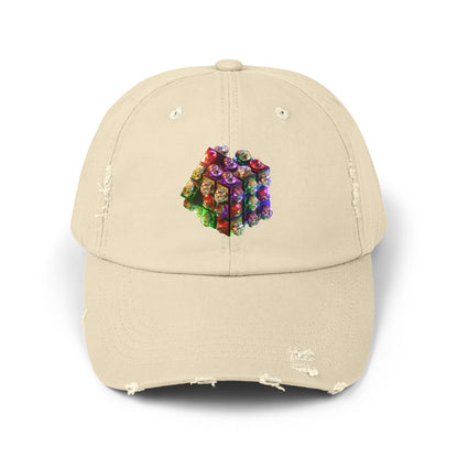 Rubiks cube Unisex Distressed Cap